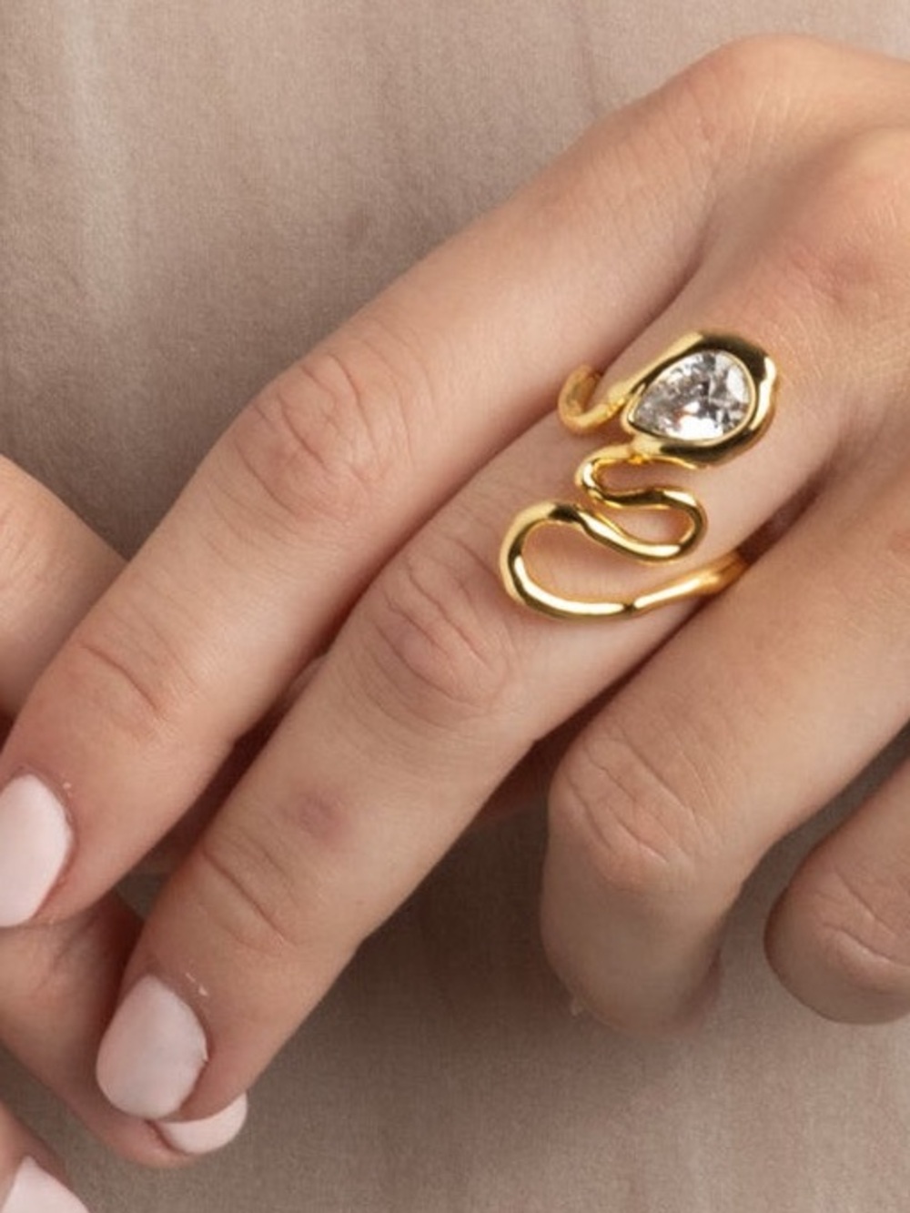 Alexis Bittar• Asterales Gold Floating Vine Ring